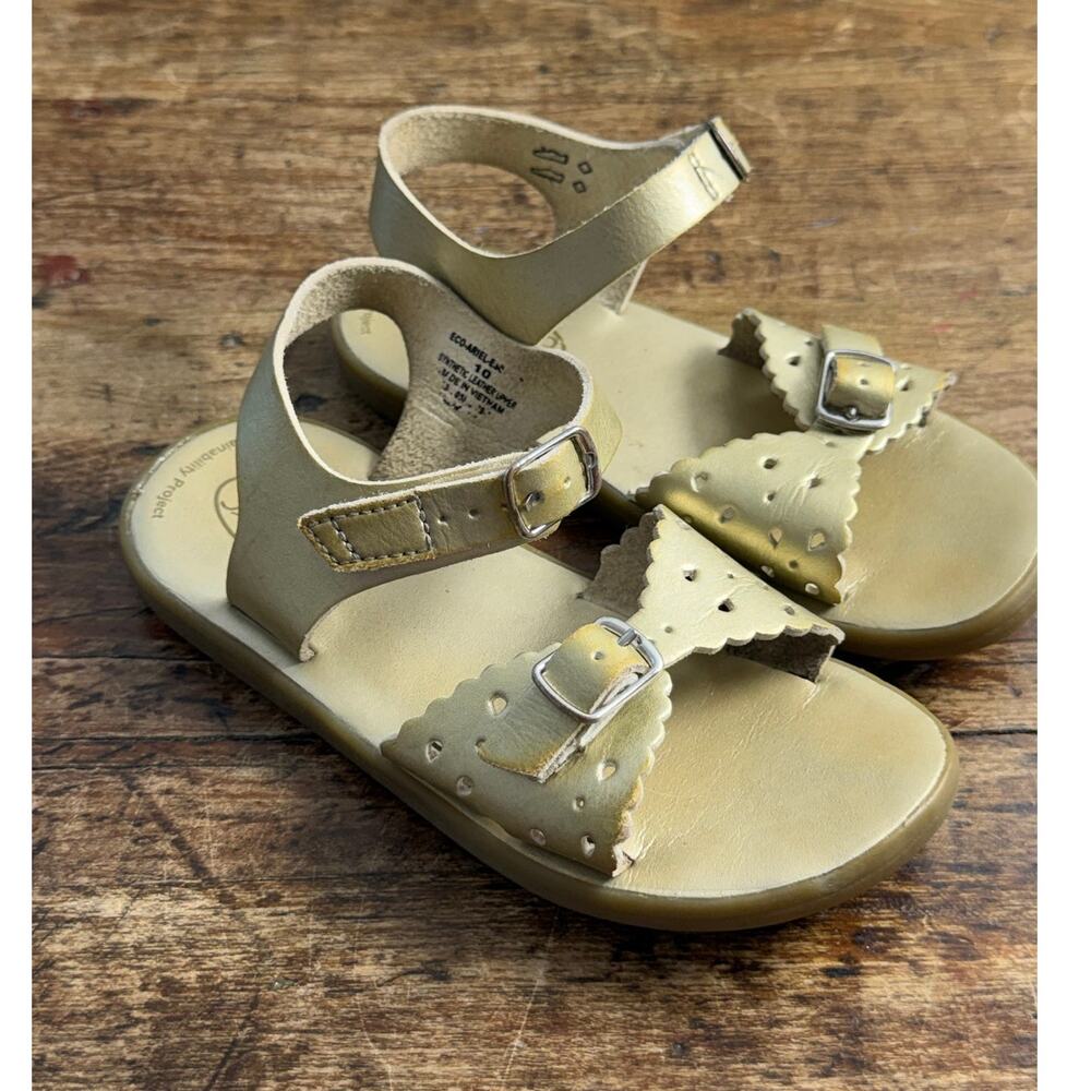 Footmates Gold Sandals Girl's size 10